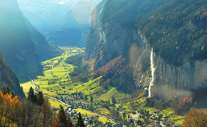 Тун, Интерлакен, Долина водопадов в Швейцарии